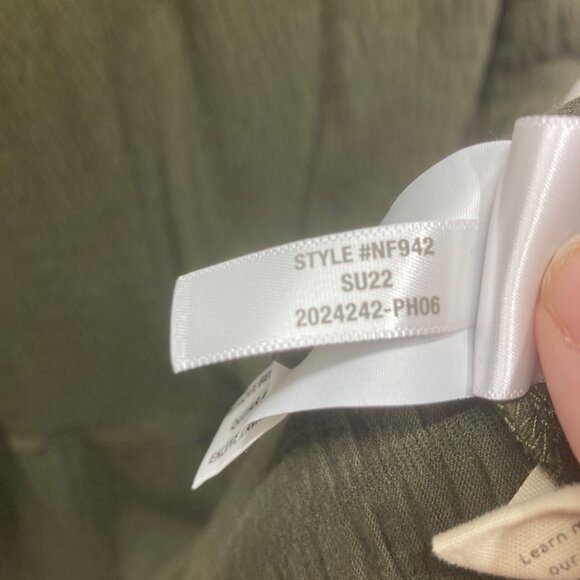 Madewell (Re)sourced Crinkle-Knit Tiered Mini Dress green M - Picture 10 of 12